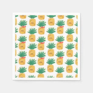 Servilleta De Papel Cumpleaños Cumpleaños de Piña de Hawái de Dibujos