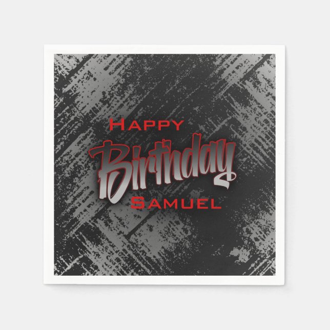 Servilleta De Papel Cumpleaños de adolescente (Anverso)