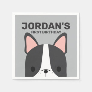 Servilleta De Papel Cumpleaños de adorable Bulldog Francés