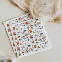 Servilleta De Papel Cumpleaños de Adorable City Cars