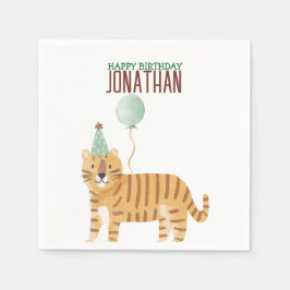 Servilleta De Papel Cumpleaños de animales salvajes