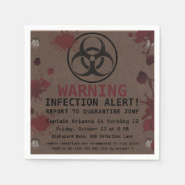 Servilleta De Papel Cumpleaños de Apocalipsis Zombie | Biohazard de Ha