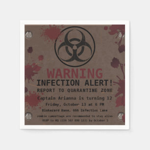 Servilleta De Papel Cumpleaños de Apocalipsis Zombie   Biohazard de Ha