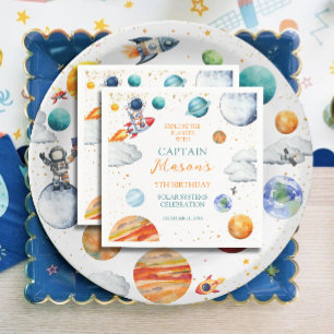 Servilleta De Papel Cumpleaños de Astronauta Espacial