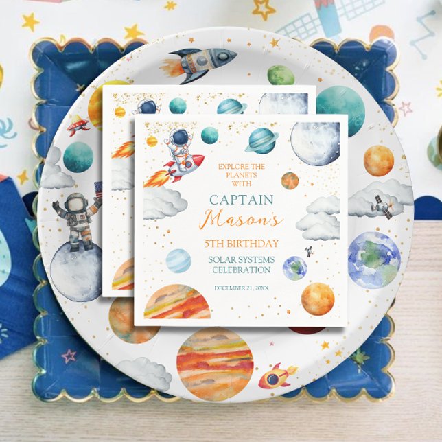 Servilleta De Papel Cumpleaños de Astronauta Espacial (Subido por el creador)