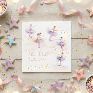 Servilleta De Papel Cumpleaños de bailarinas y bailarinas giratorias