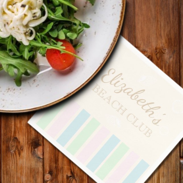 Servilleta De Papel Cumpleaños de Beach Club (Subido por el creador)