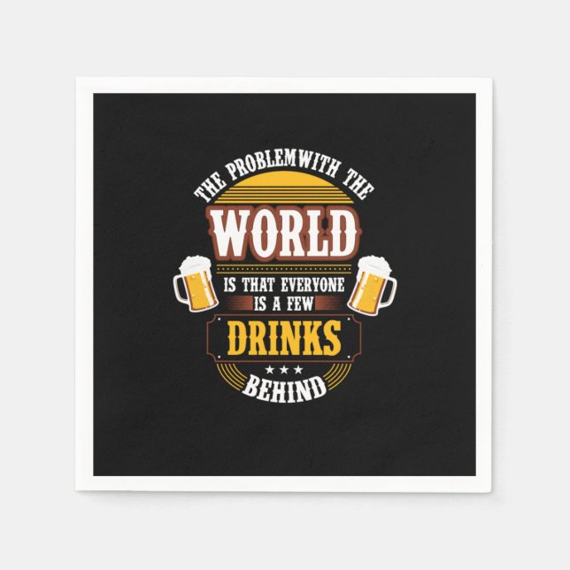 Servilleta De Papel Cumpleaños de bebedor de cerveza todos están unos  (Anverso)