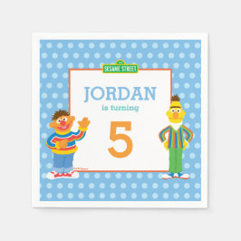 Servilleta De Papel Cumpleaños de Bert y Ernie