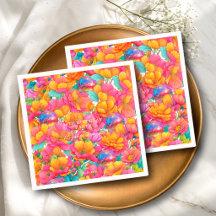 Cumpleaños de Bola de Disco Floral Naranja Rosa Br