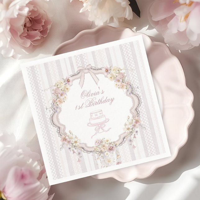 Servilleta De Papel Cumpleaños de Bow Wildflower (Subido por el creador)