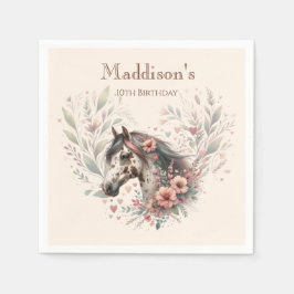 Servilleta De Papel Cumpleaños de caballo Appaloosa