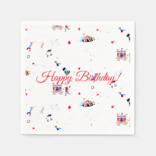 Servilleta De Papel cumpleaños de carnaval inspirado en circo personal