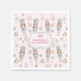 Servilleta De Papel Cumpleaños de cascanueces rosa niña