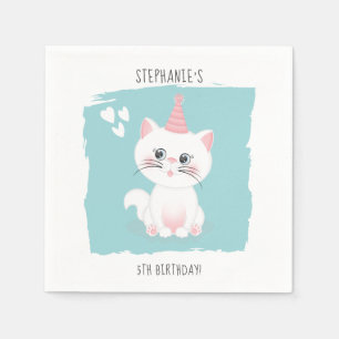 Servilleta De Papel Cumpleaños de Cat Purr-fect