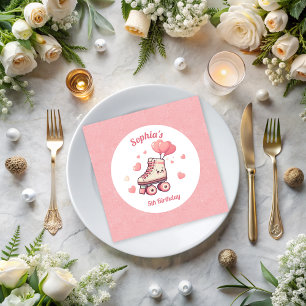 Servilleta De Papel Cumpleaños de Chica Purpurina de los globos de pat