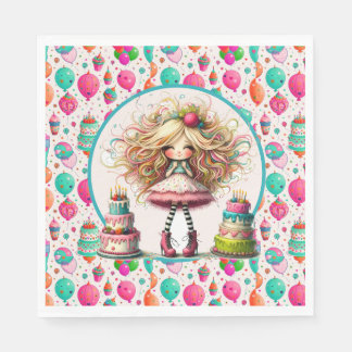 Servilleta De Papel Cumpleaños de chicas 