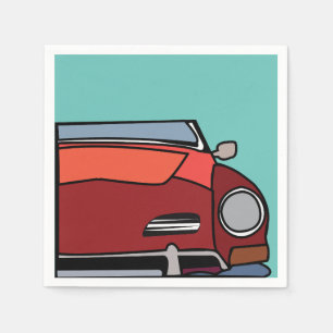 Servilleta De Papel Cumpleaños de Coche Clásico Antiguo Vintage