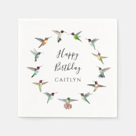 Servilleta De Papel Cumpleaños de colibríes