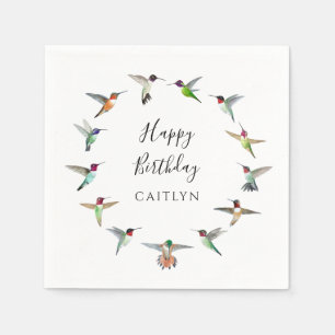 Servilleta De Papel Cumpleaños de colibríes 