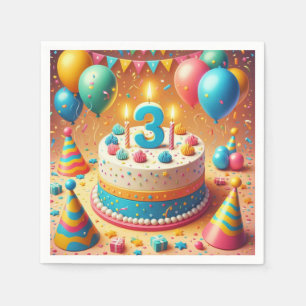 Servilleta De Papel cumpleaños de cuatro años