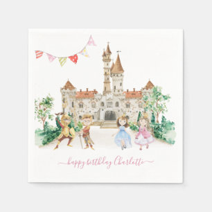 Servilleta De Papel Cumpleaños de Cuento de Hadas de Princesas, Caball