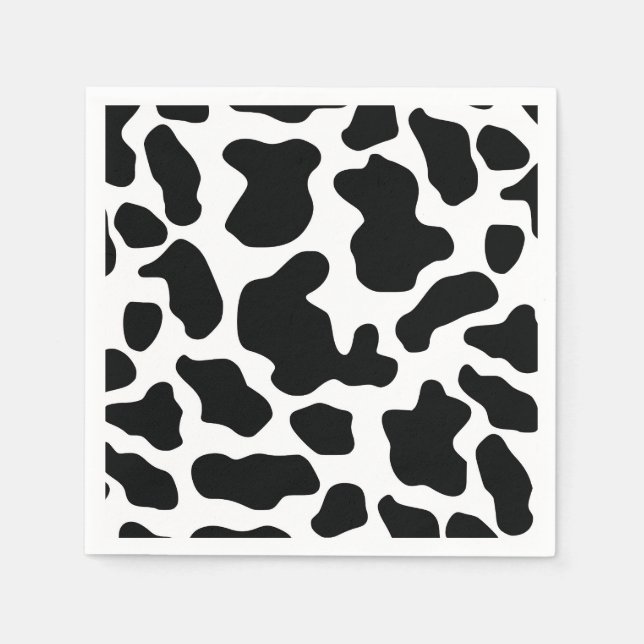 Servilleta De Papel Cumpleaños de cuero de vaca lindo (Anverso)