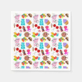 Servilleta De Papel Cumpleaños de Cute Candy