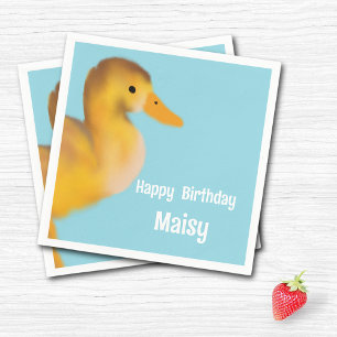 Servilleta De Papel Cumpleaños de Cute Duckling