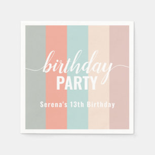 Servilleta De Papel Cumpleaños de Earthy and Muted Color Swatch