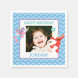 Servilleta De Papel Cumpleaños de Elmo y Abby