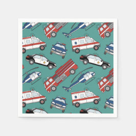 Servilleta De Papel Cumpleaños de Emergencia Médica de Primera Respues