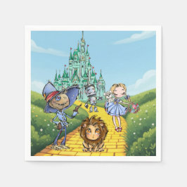 Servilleta De Papel Cumpleaños de Fantasía Ciudad Esmeralda Camino de 