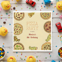 cumpleaños de fiesta de pizza personalizado