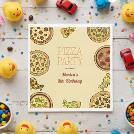 Servilleta De Papel cumpleaños de fiesta de pizza personalizado