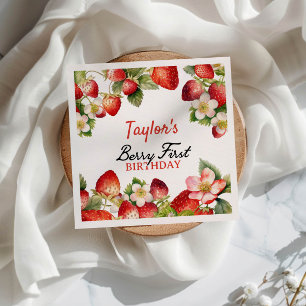 Servilleta De Papel Cumpleaños de fresa