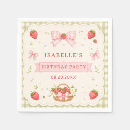 Servilleta De Papel Cumpleaños de Fresa Dulce a la Berry
