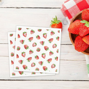 Servilleta De Papel Cumpleaños de Fresa Dulce de Frutas