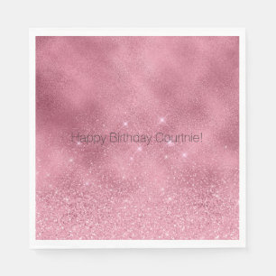 Servilleta De Papel Cumpleaños de Glitz Pink