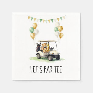 Servilleta De Papel Cumpleaños de Golf 1er Vamos al Par-Tee