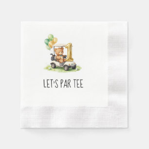Servilleta De Papel Cumpleaños de Golf 1er Vamos al Par-Tee