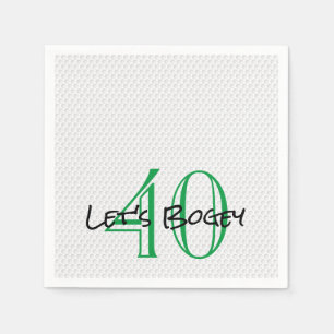 Servilleta De Papel Cumpleaños De Golf 40 Let'S BOGEY Funny Golf Ball