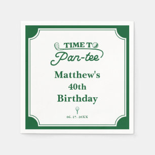 Servilleta De Papel Cumpleaños de golf masculino moderno para Par-Tee
