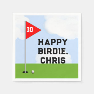Servilleta De Papel Cumpleaños de Golf Personalizado