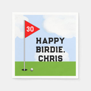 Servilleta De Papel Cumpleaños de Golf Personalizado