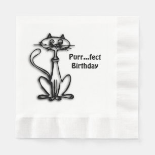 Servilleta De Papel Cumpleaños de Guay Cat Purr Fect