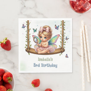 Servilleta De Papel Cumpleaños de hada adorable