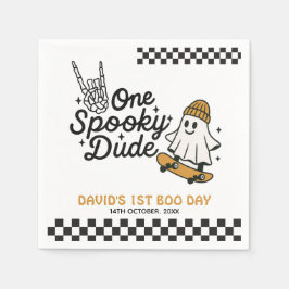 Servilleta De Papel Cumpleaños de Halloween de un tipo fantasmal