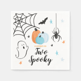 Servilleta De Papel Cumpleaños de Halloween Dos espeluznantes Calabaza