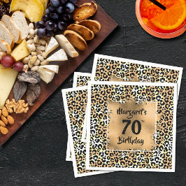 Servilleta De Papel Cumpleaños de impresión de animales leopardos